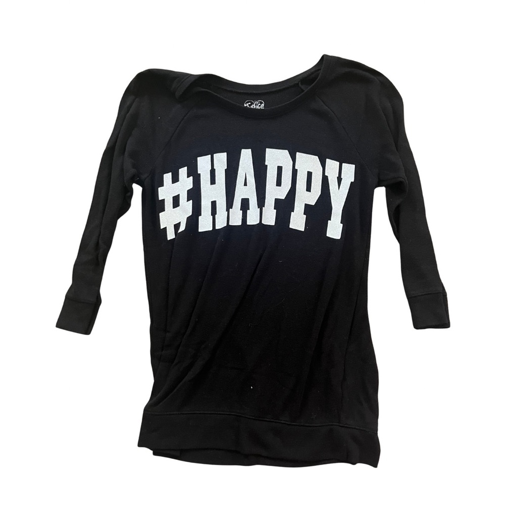 Justice Black #HAPPY Sweatshirt